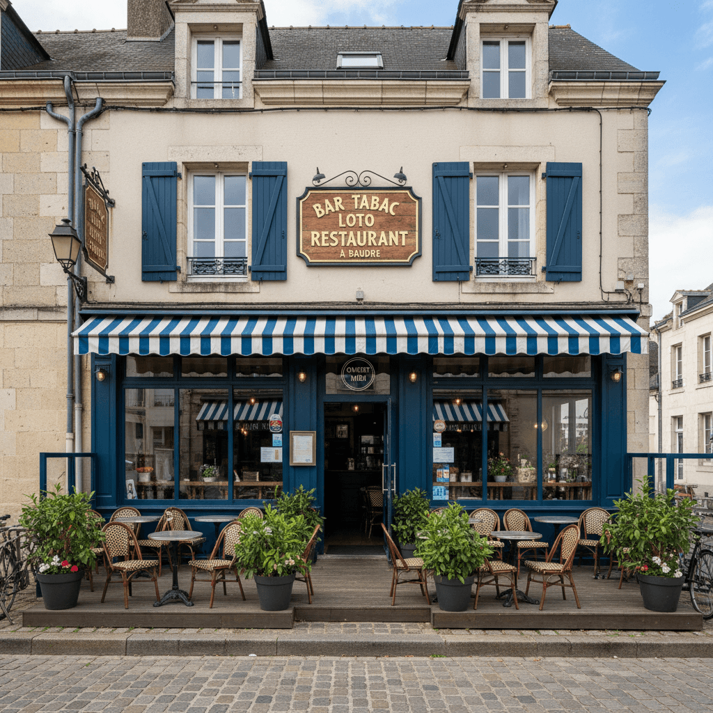 Restaurant à Baudre : terrasse - licence IV - Image 1