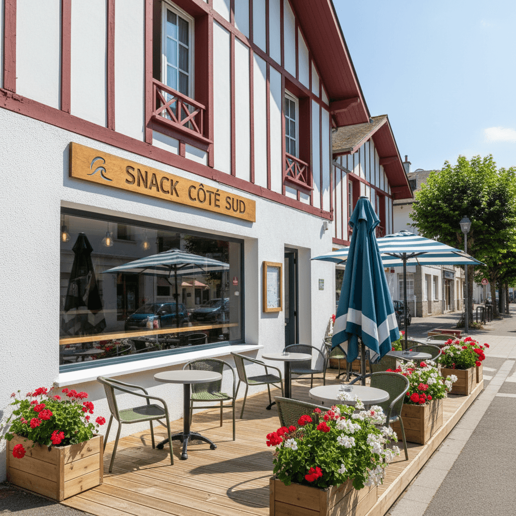 Snack 40m² à Hendaye : terrasse