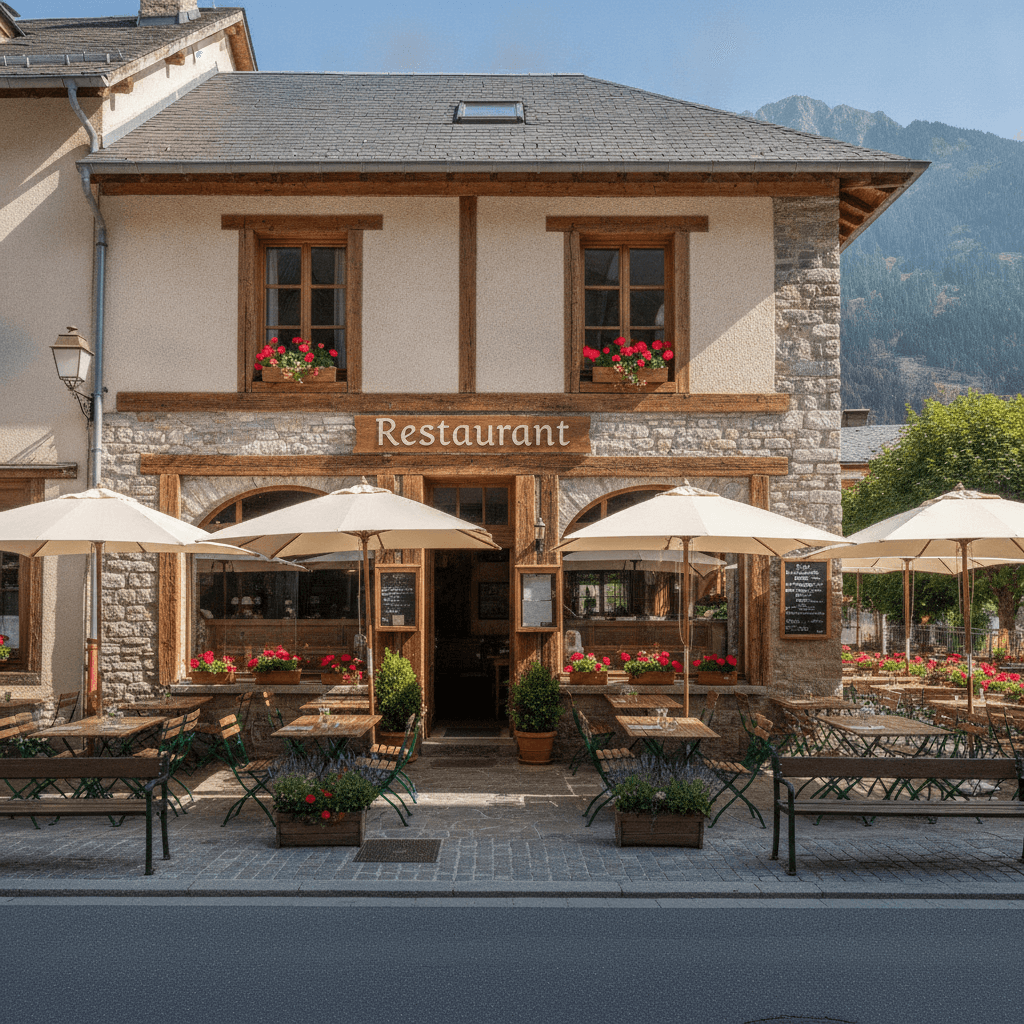 Restaurant 80m² à Le Monêtier-Les-Bains : terrasse - licence IV - Image 1