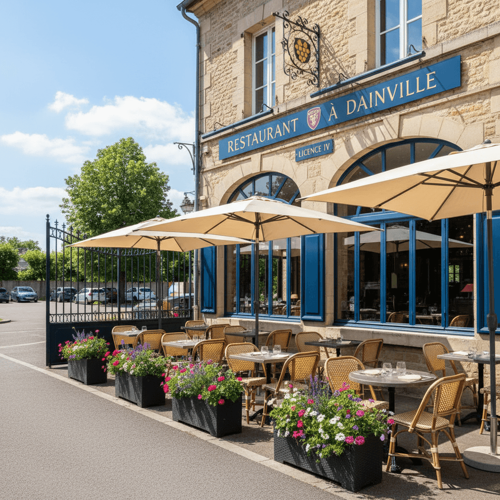 Restaurant à Dainville : terrasse - licence IV - Image 1