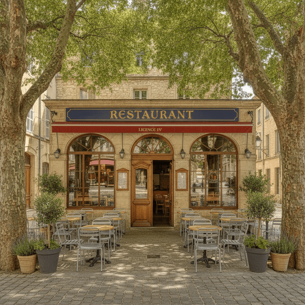 Restaurant à Avignon : terrasse - licence IV