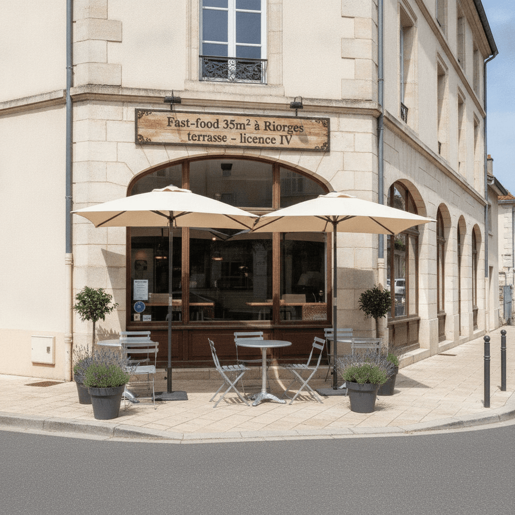Fast-food 35m² à Riorges : terrasse - licence IV - Image 1