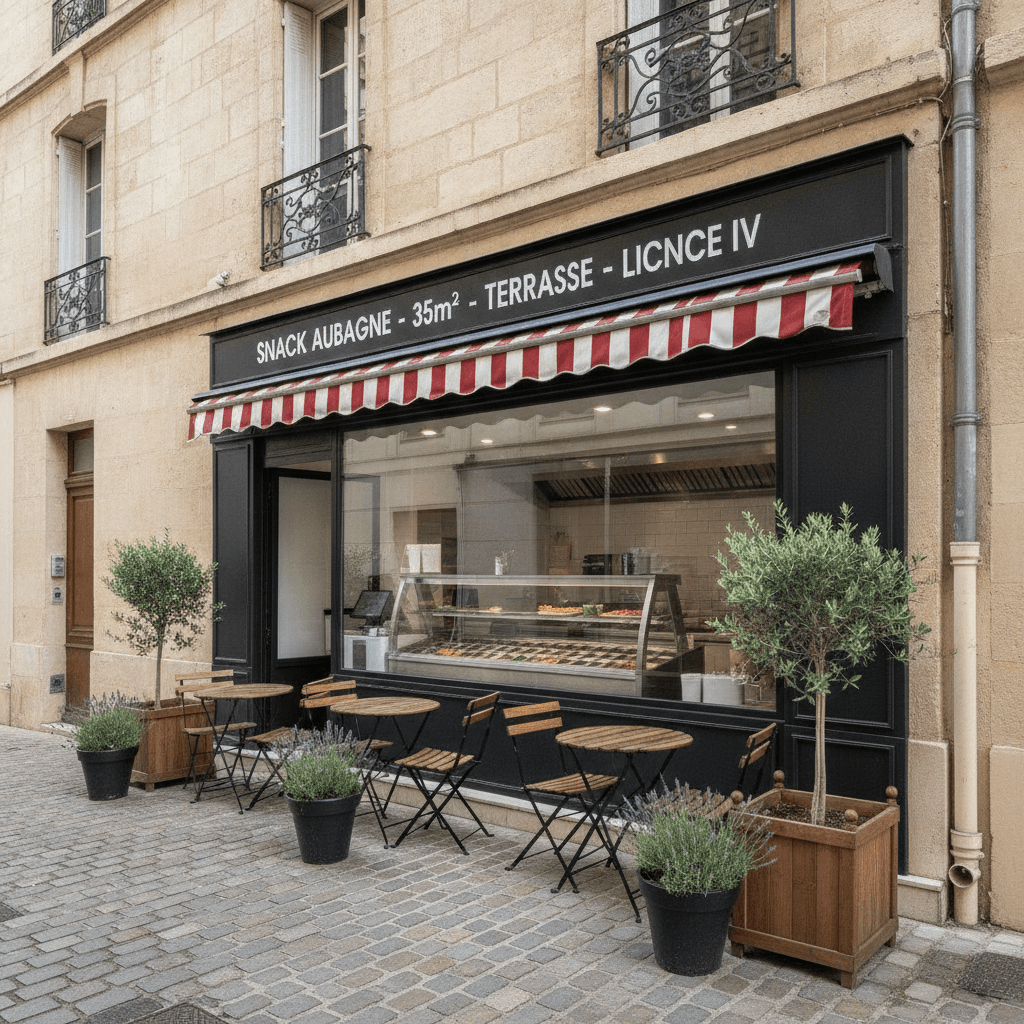 Snack 35m² à Aubagne : terrasse - licence IV - Image 1
