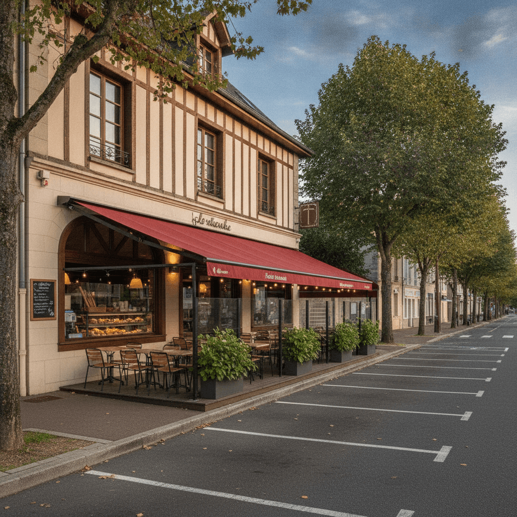Fast-food à La Souterraine : terrasse - parking - Image 1