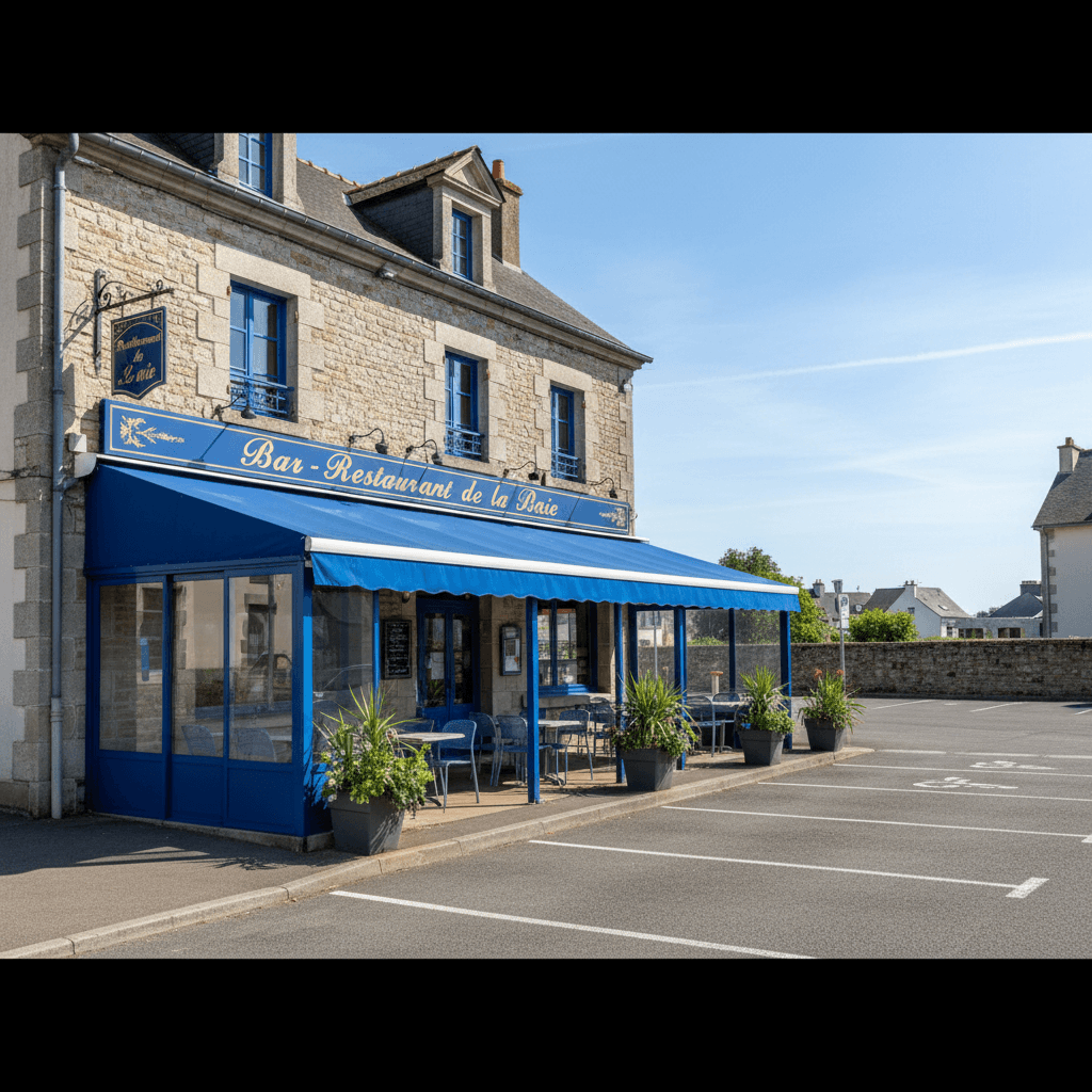 Bar-brasserie à Vannes : terrasse - parking - Image 1
