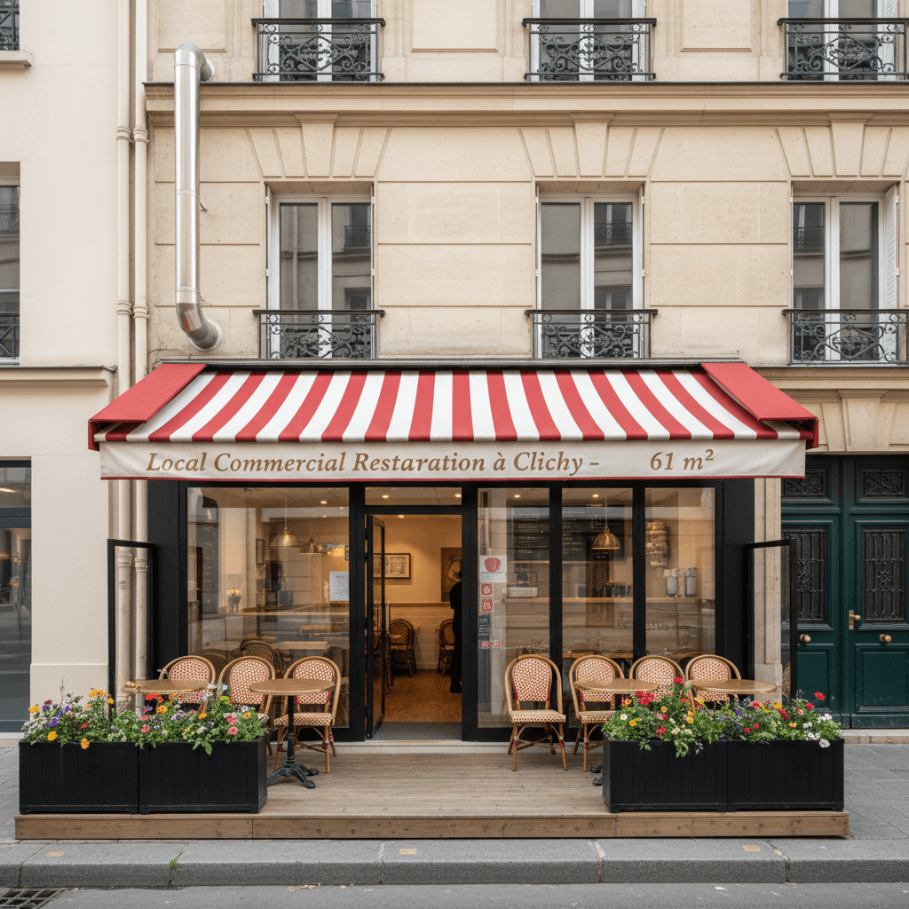 Local Commercial Restauration à Clichy - 61 m² - Image 1
