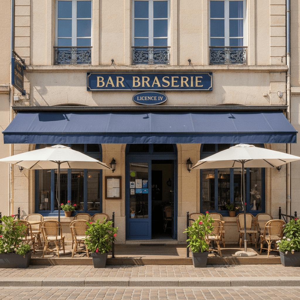 Bar-brasserie 90m² à Mérignac : terrasse - licence IV