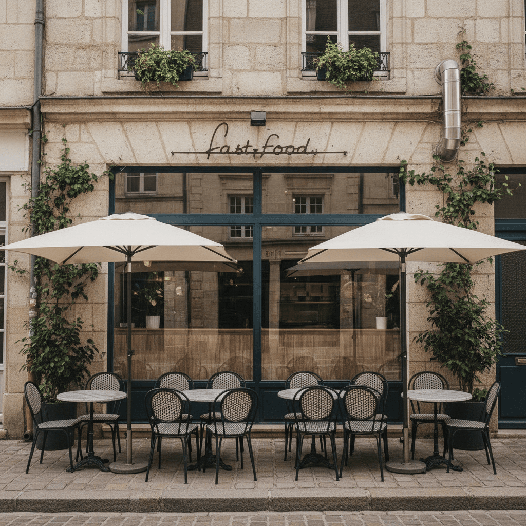 Fast-food à Caen : terrasse - extraction - Image 1