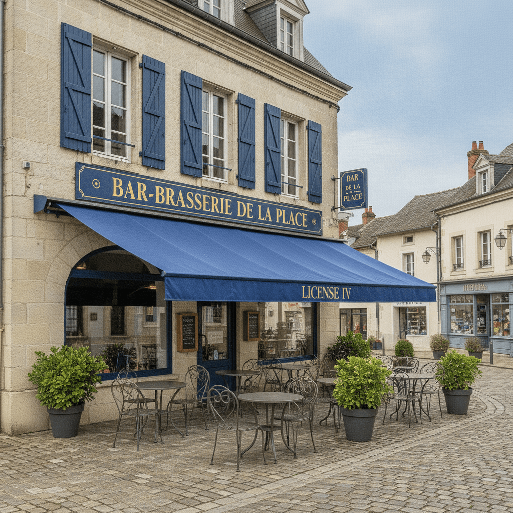 Bar-brasserie à Saint-Bonnet-Des-Bruyères : terrasse - licence IV - Image 1