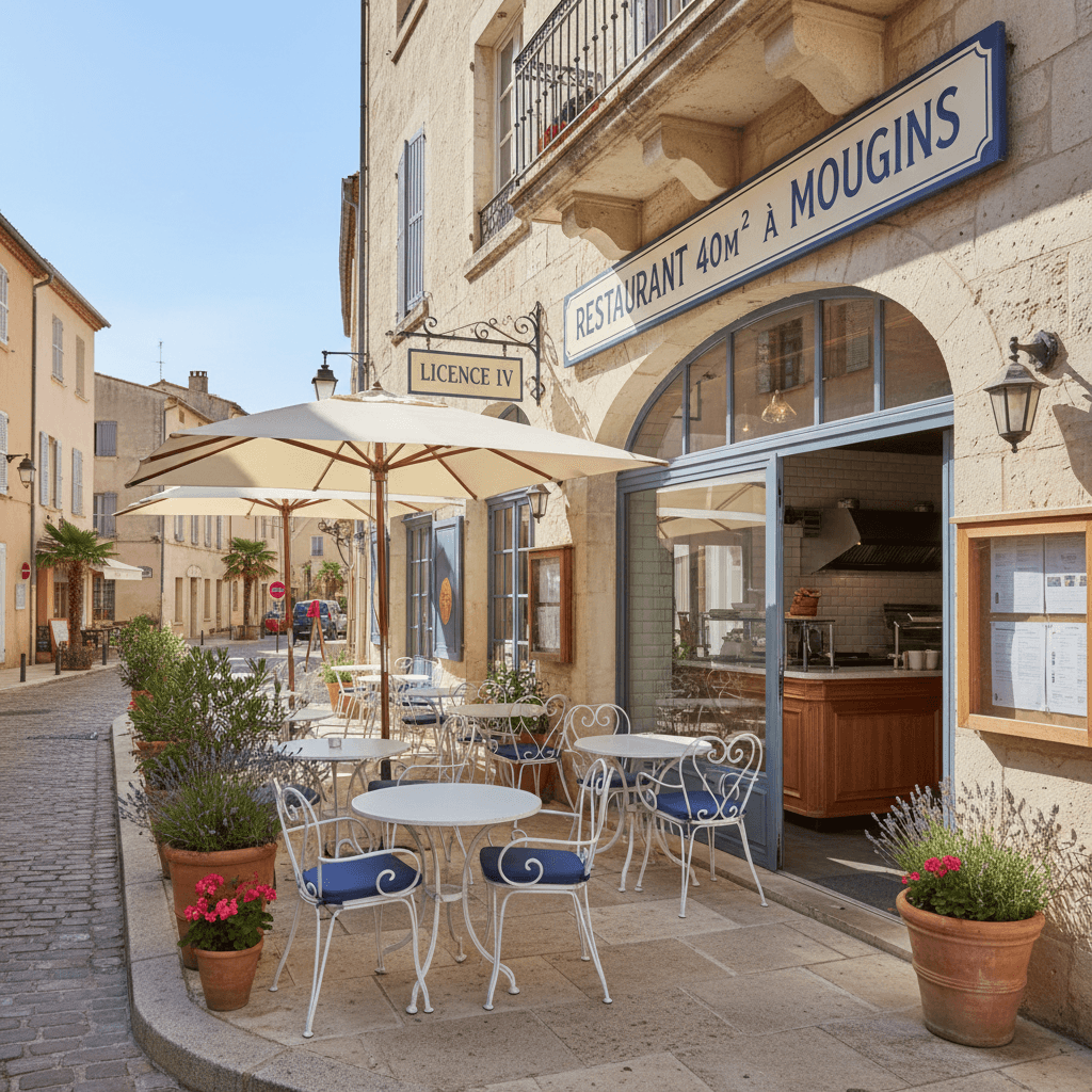 Restaurant 40m² à Mougins : terrasse - licence IV - Image 1