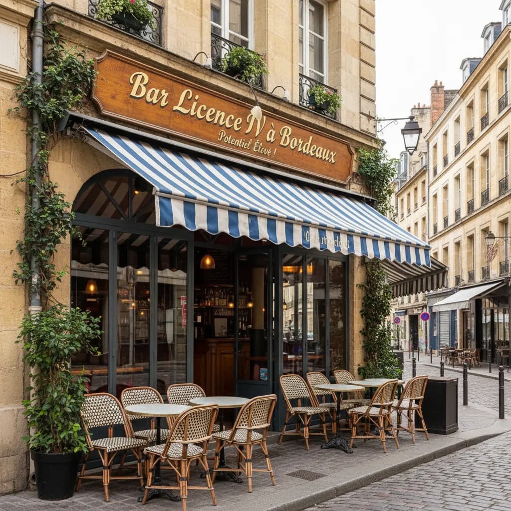 Bar-brasserie 140m² à Bordeaux : terrasse - licence IV - Image 1