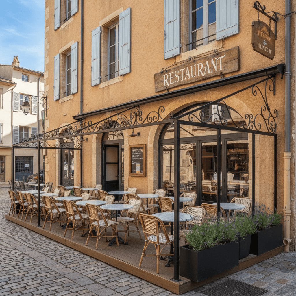 Restaurant 45m² à Aix-En-Provence : terrasse - licence IV