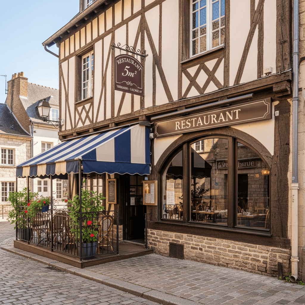 Restaurant 5m² à Rouen : terrasse - licence IV - Image 1
