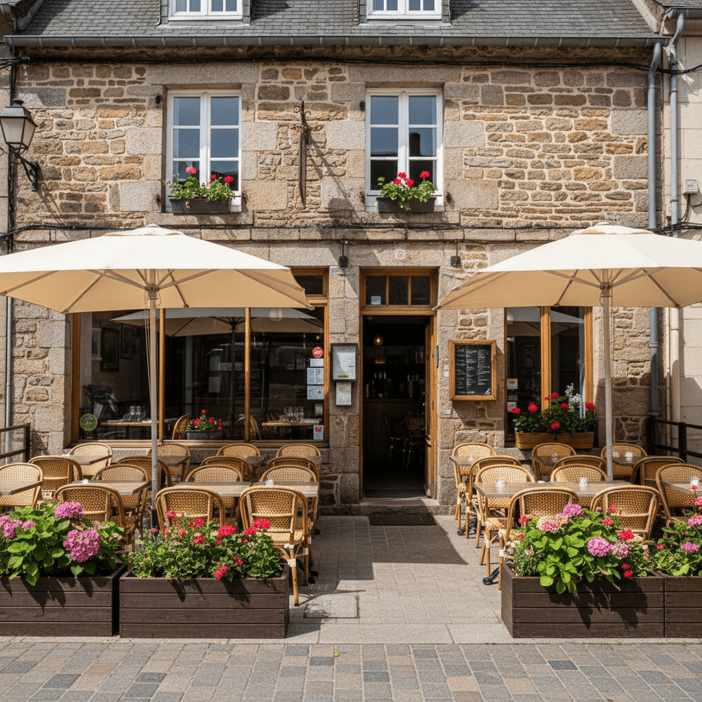 Restaurant à Quimper : terrasse - extraction - Image 1