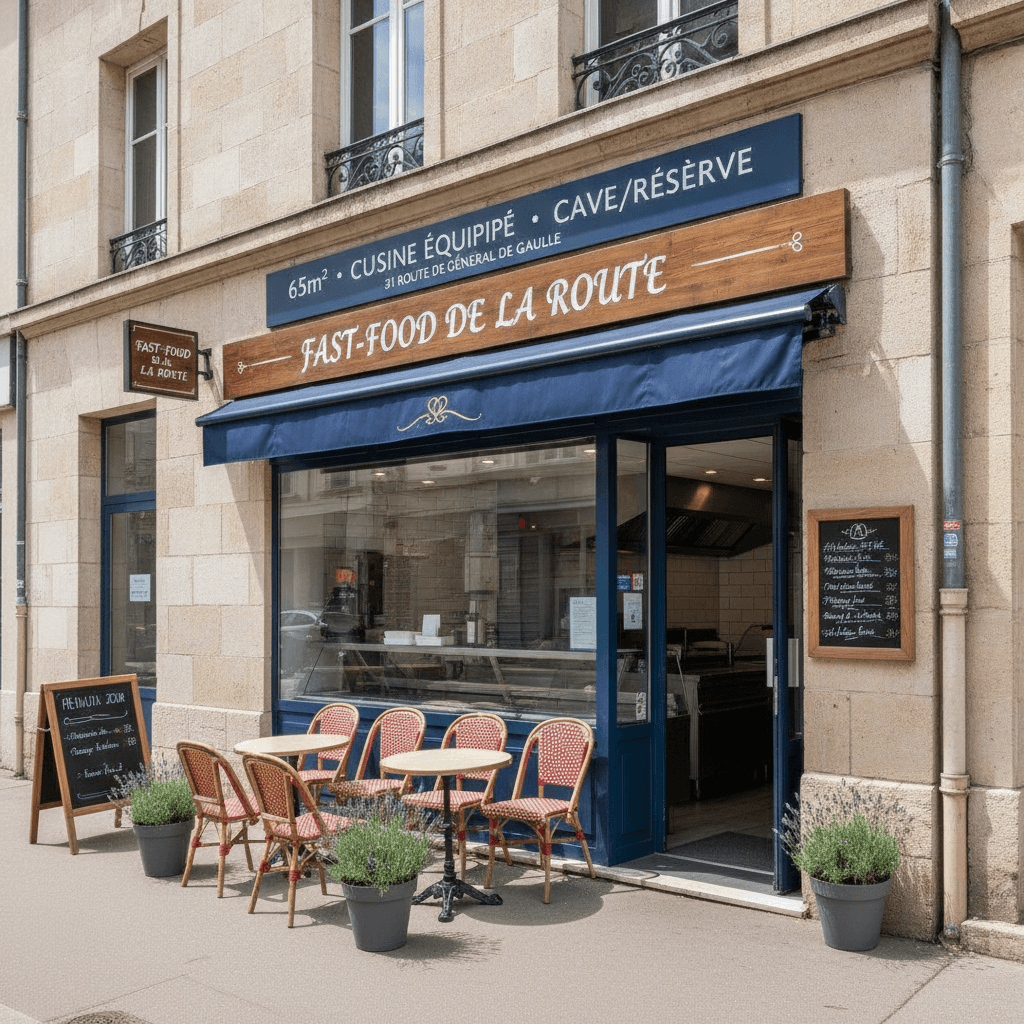 Fast-food 65m² à Schiltigheim : cuisine équipée - cave/réserve