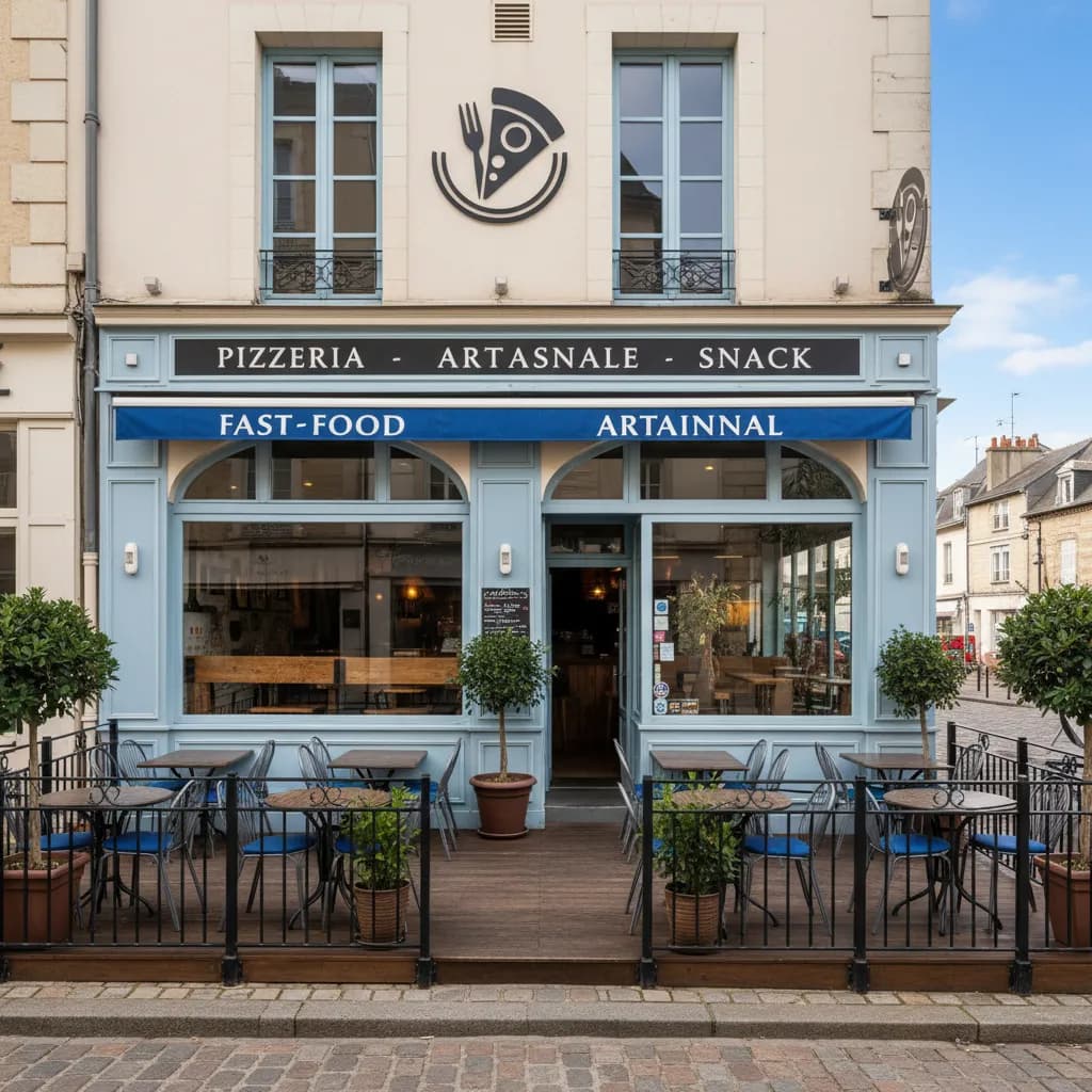Fast-food 206m² à Angers : terrasse - extraction - Image 1