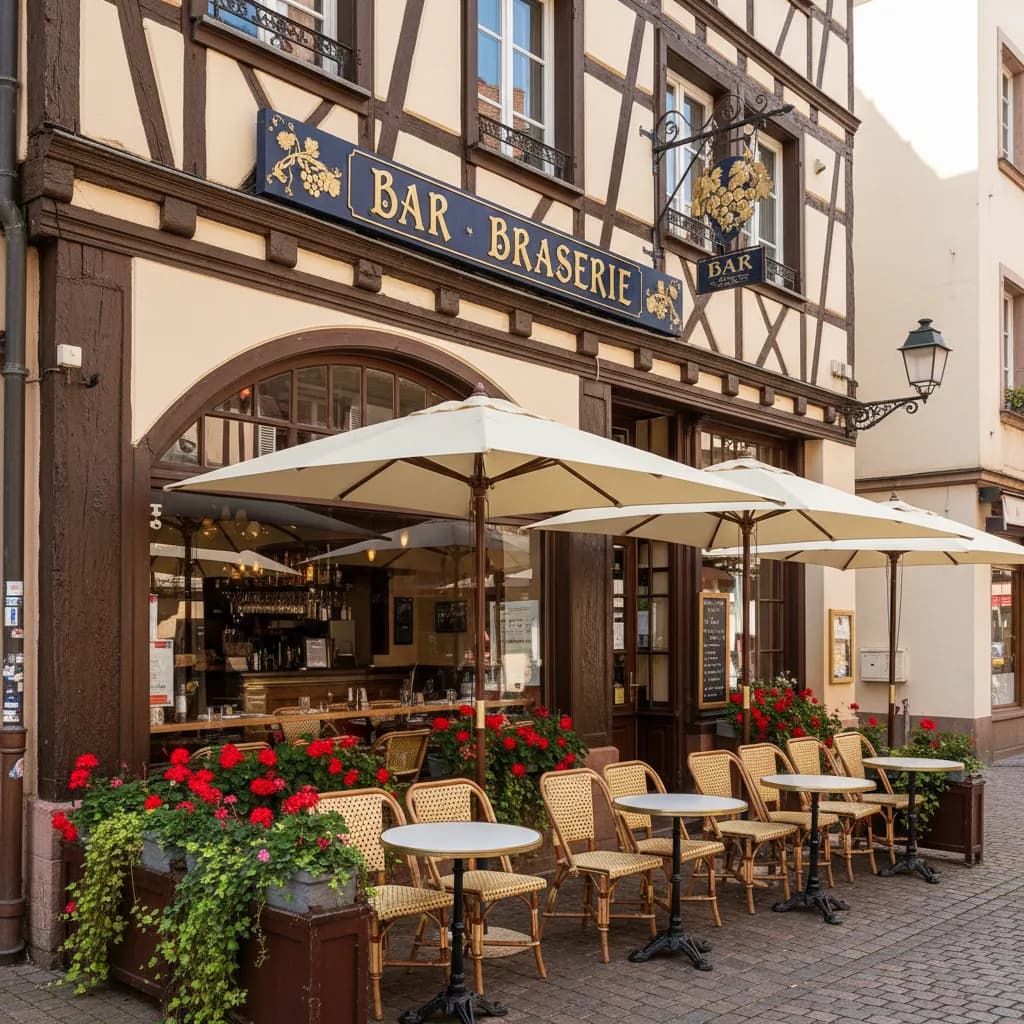Bar-brasserie à Strasbourg : terrasse - licence IV - Image 1