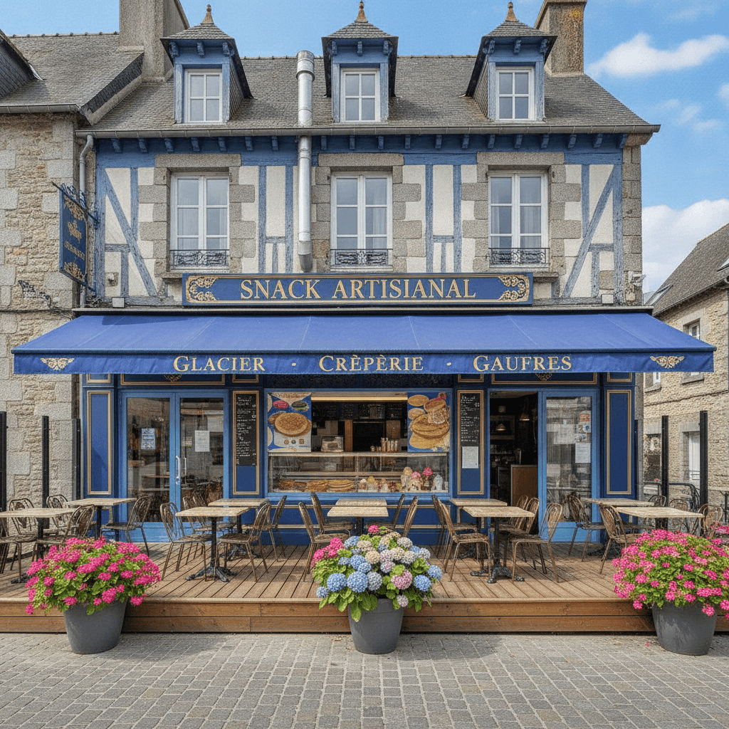 Snack 100m² à Vannes : terrasse - extraction