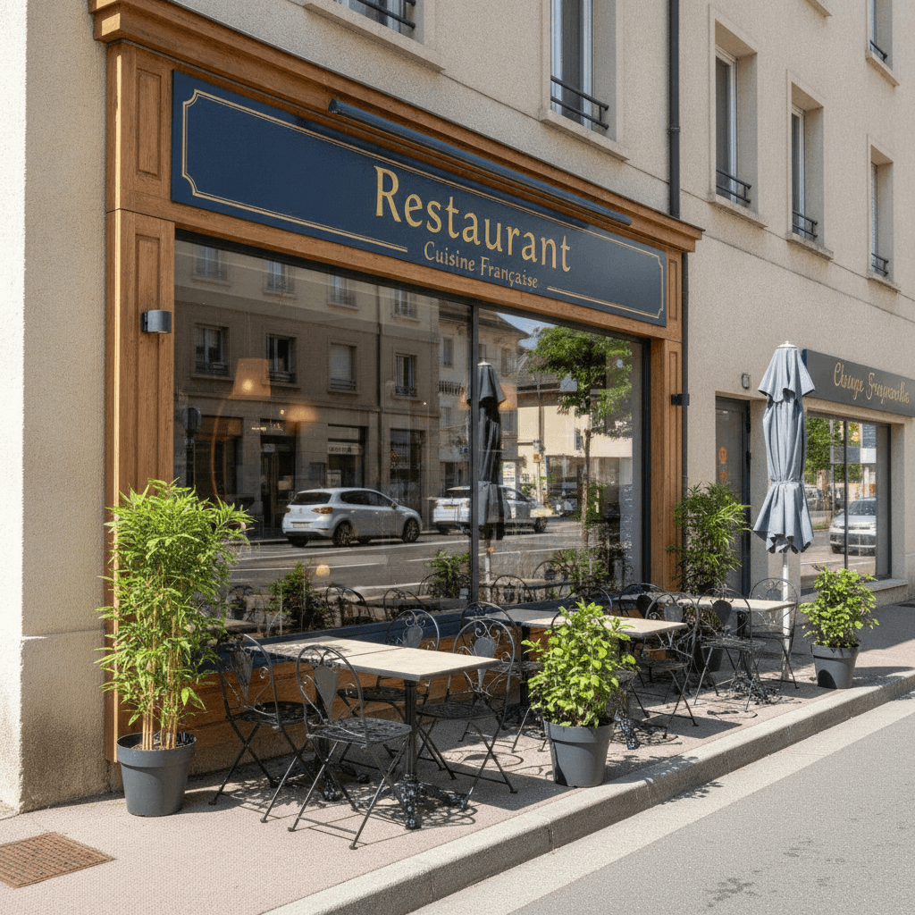 Restaurant 102m² à Fillinges : terrasse - extraction