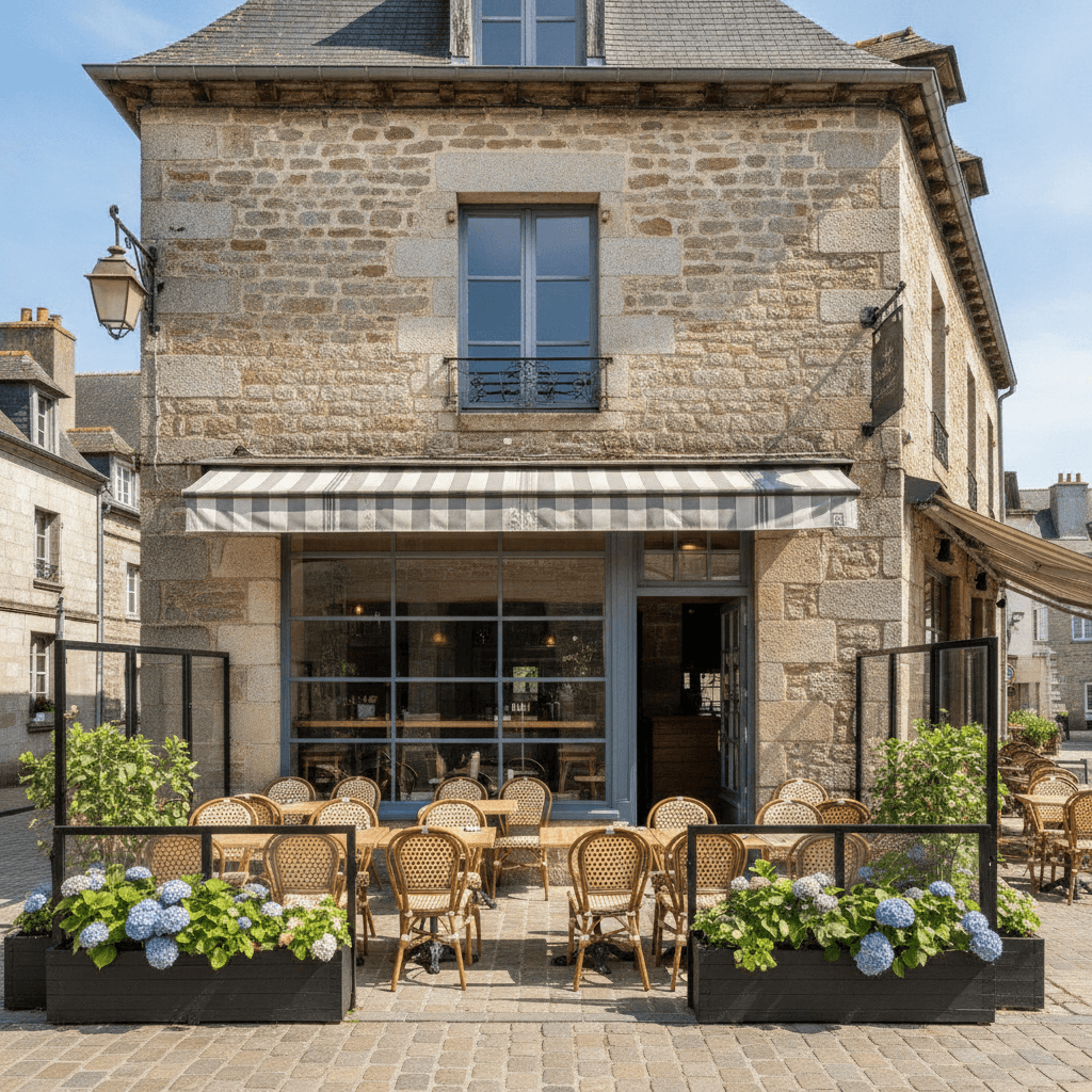 Restaurant 90m² à Vannes : terrasse - licence IV