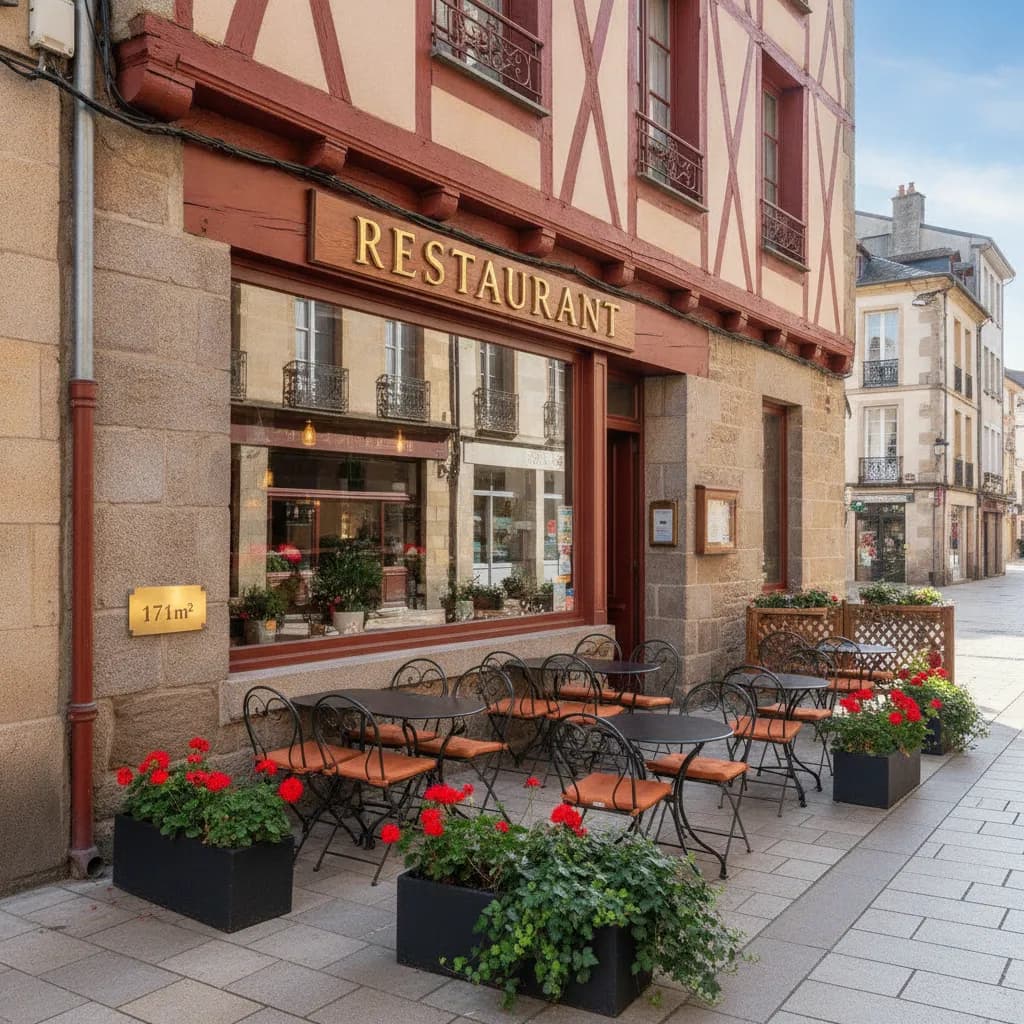 Restaurant 171m² à Bayonne : terrasse - cuisine équipée - Image 1