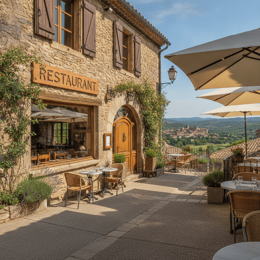 Restaurant 150m² à Castelnou : terrasse - licence IV - Image 1