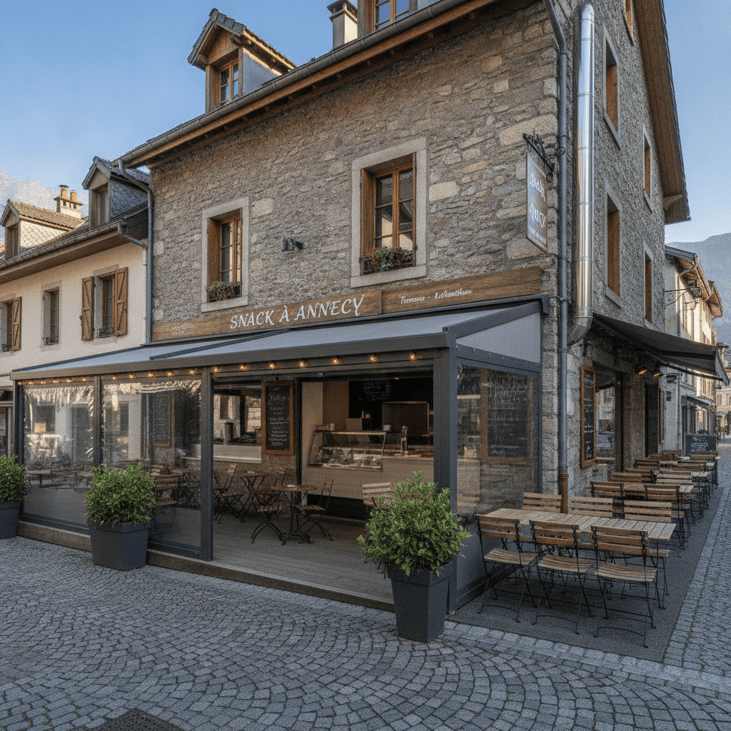 Snack à Annecy : terrasse - extraction