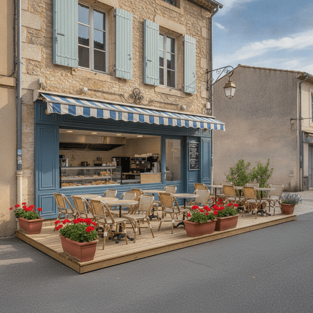 Snack 35m² à Mauguio : terrasse - cave/réserve - Image 1