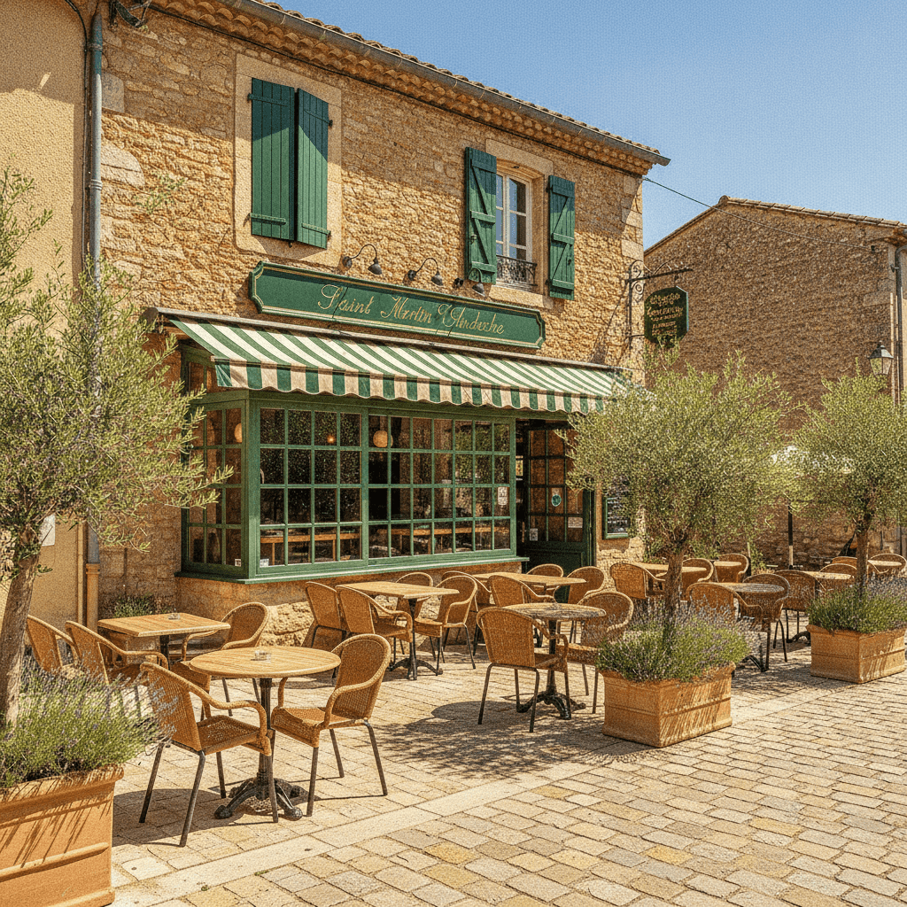 Restaurant 120m² à Saint-Martin-D'Ardèche : terrasse - licence IV - Image 1