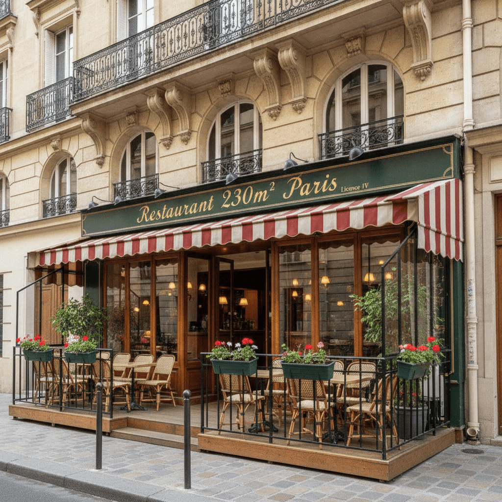 Restaurant 230m² à Paris : terrasse - licence IV - Image 1
