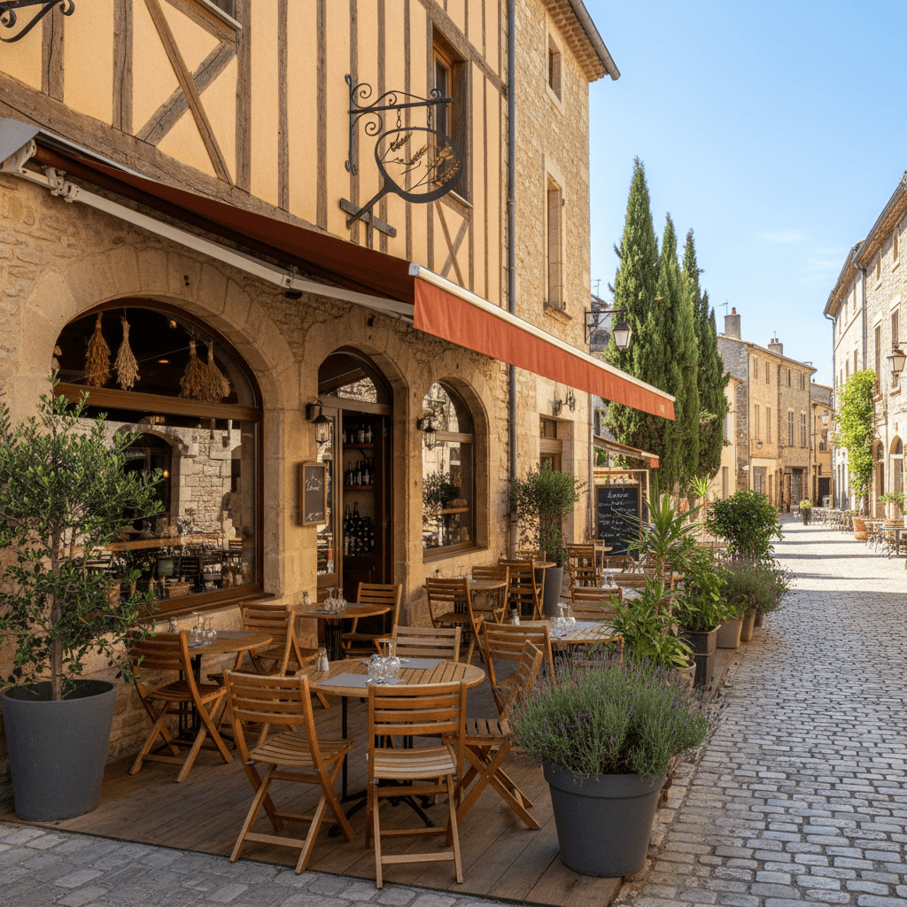 Restaurant à Carcassonne : terrasse - cuisine équipée - Image 1