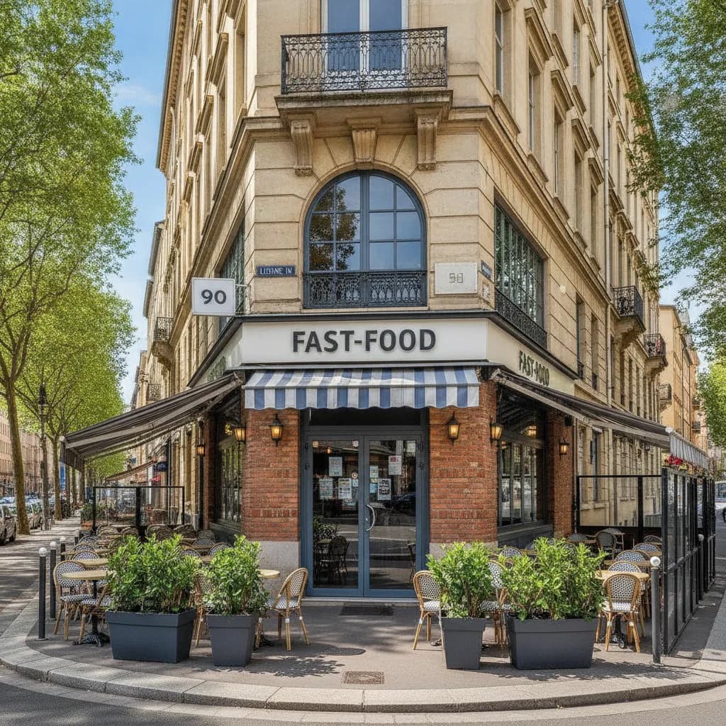 Fast-food 90m² à Lyon : terrasse - licence IV - Image 1