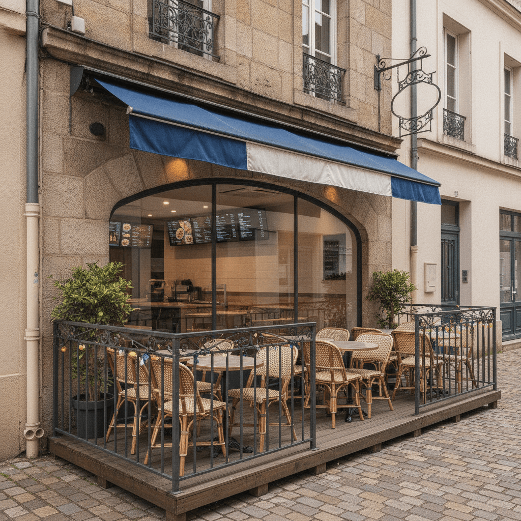 Fast-food 55m² à Allonnes : terrasse - licence IV