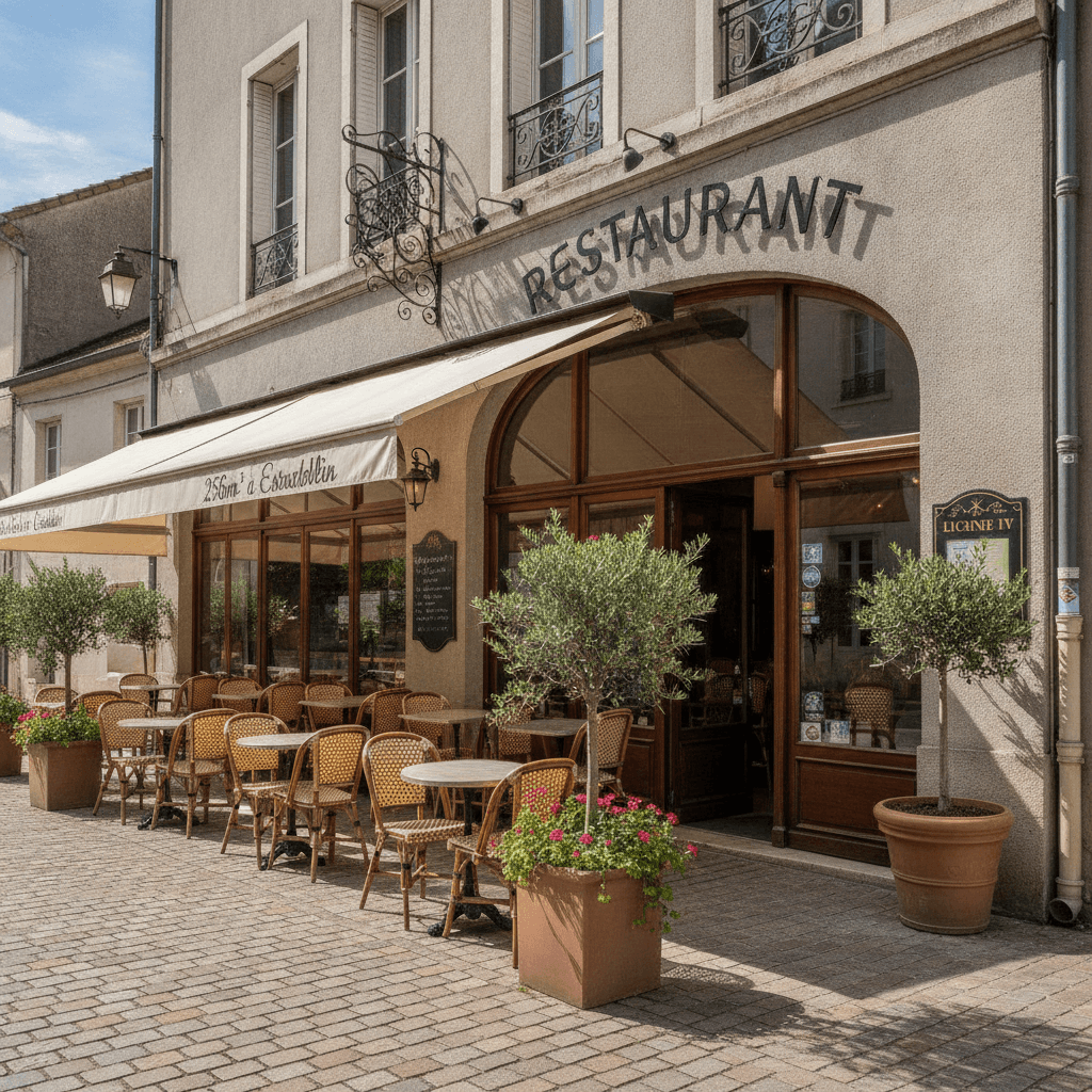 Restaurant 256m² à Estrablin : terrasse - licence IV