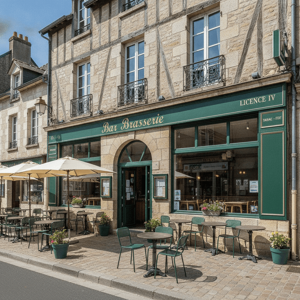 Bar-brasserie à Vire Normandie : terrasse - licence IV - Image 1
