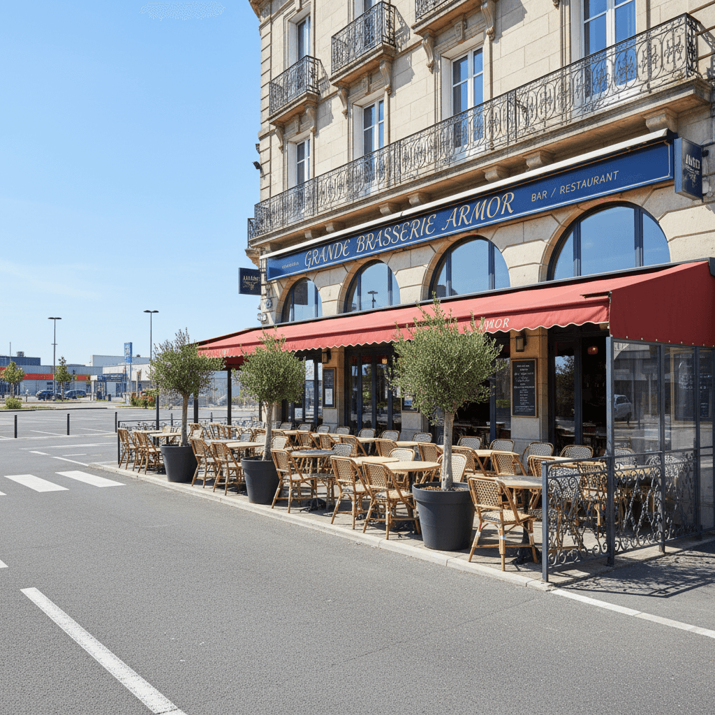 Bar-brasserie 300m² à Lorient : terrasse - licence IV - Image 1