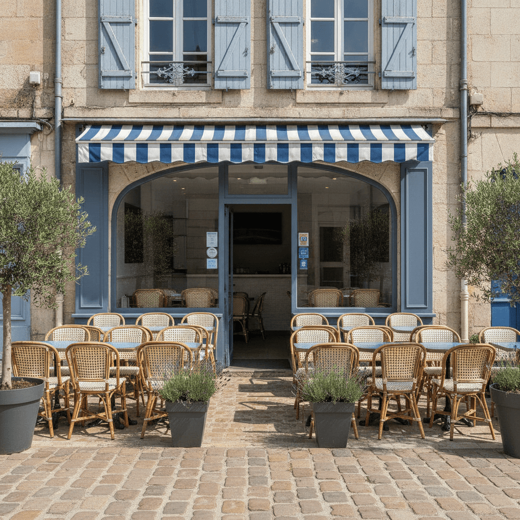 Fast-food à La Rochelle : terrasse