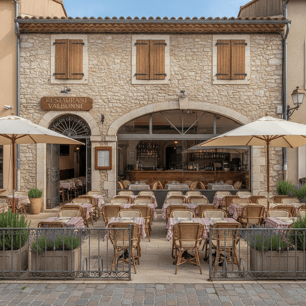Restaurant 110m² à Valbonne : terrasse - licence IV