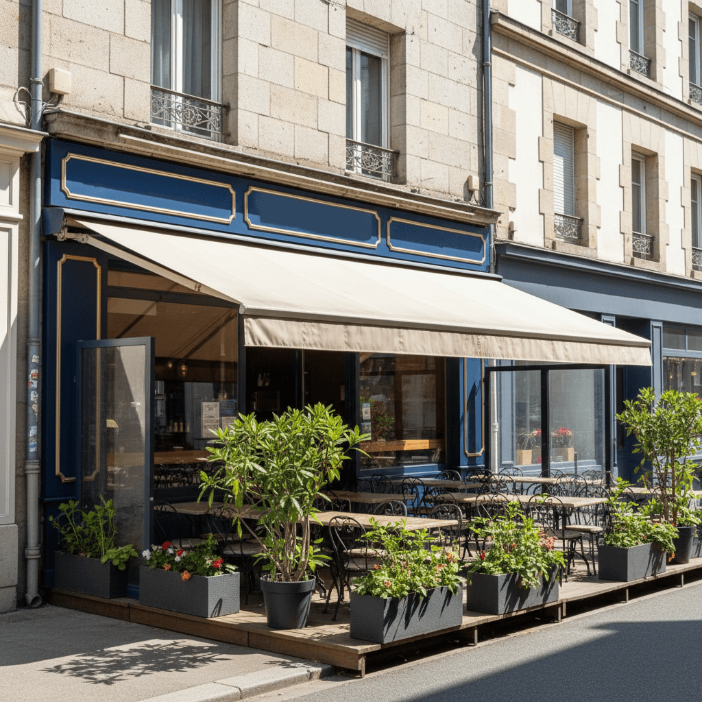 Bar-brasserie 140m² à Lorient : terrasse - licence IV