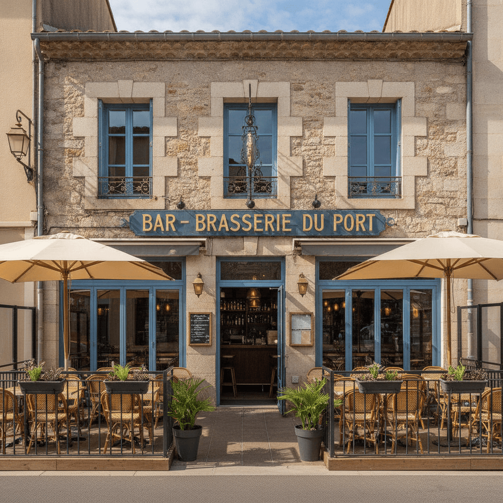 Bar-brasserie 180m² à Sainte-Marie-La-Mer : terrasse - licence IV