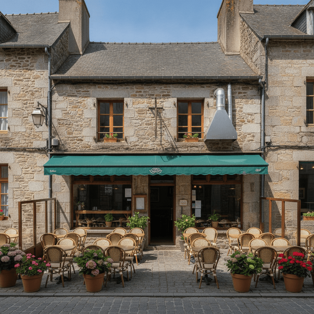 Restaurant à Quimper : terrasse - extraction - Image 1