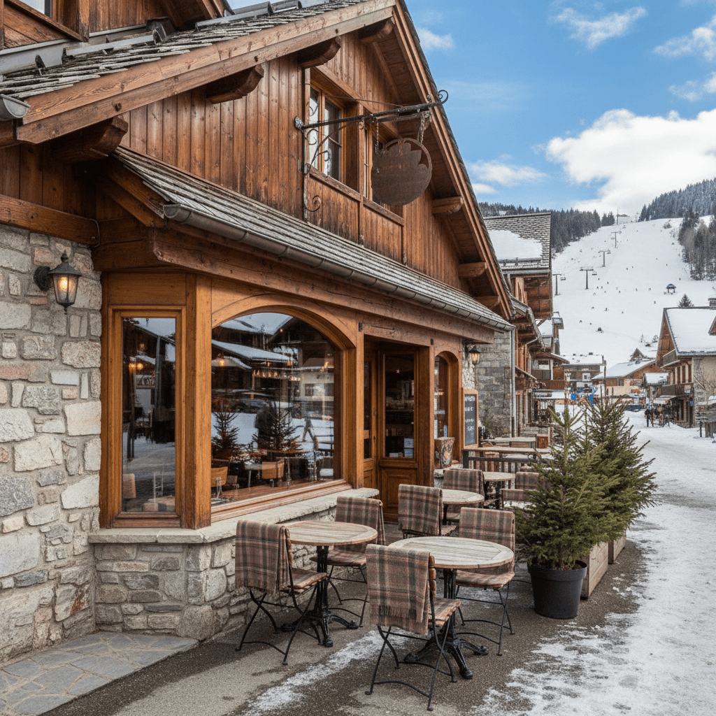 Restaurant à Crest-Voland : terrasse - licence IV - Image 1