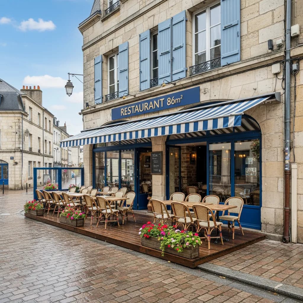 Restaurant 86m² à Nantes : terrasse - licence IV - Image 1