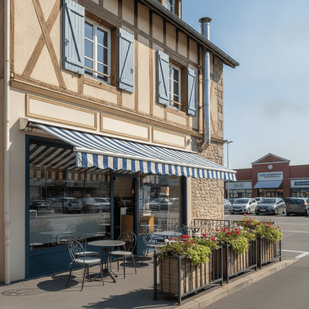 Fast-food à Grenoble : terrasse - extraction - Image 1