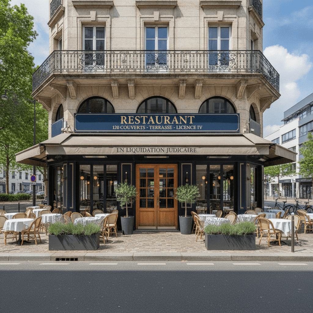 Restaurant 120 couverts à Gennevilliers : terrasse - licence IV en liquidation judiciaire - Image 1