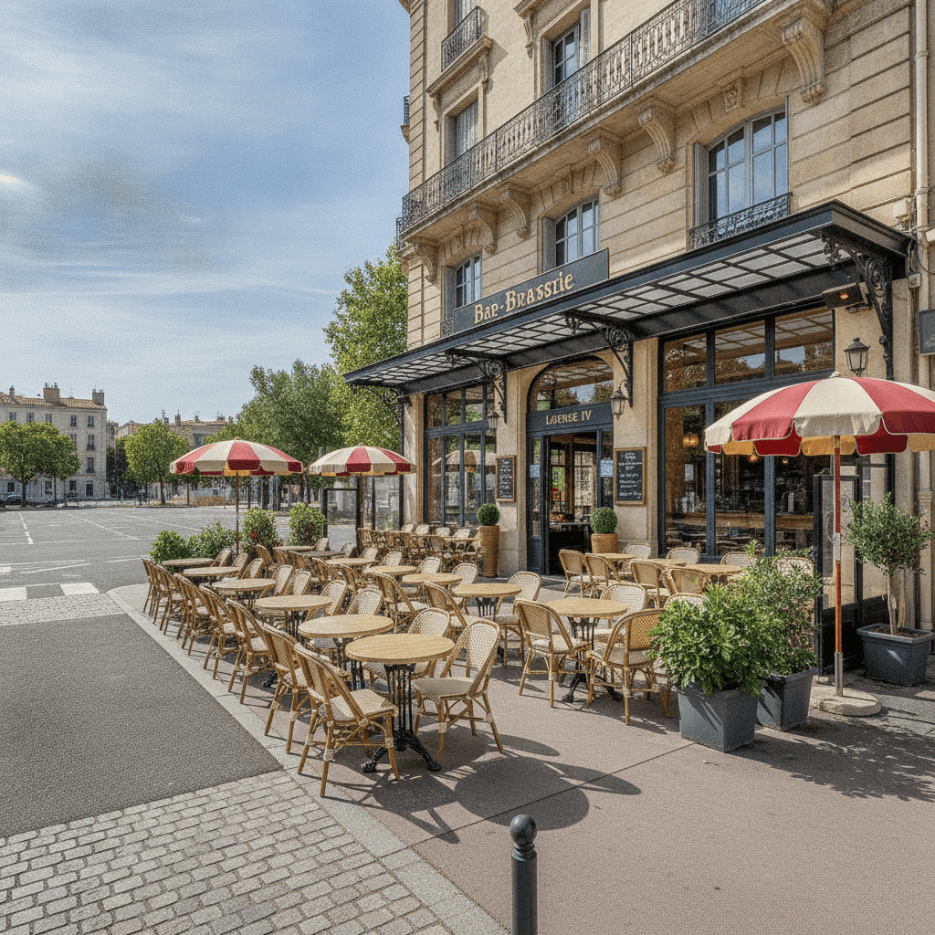Bar-brasserie à Perpignan : terrasse - licence IV