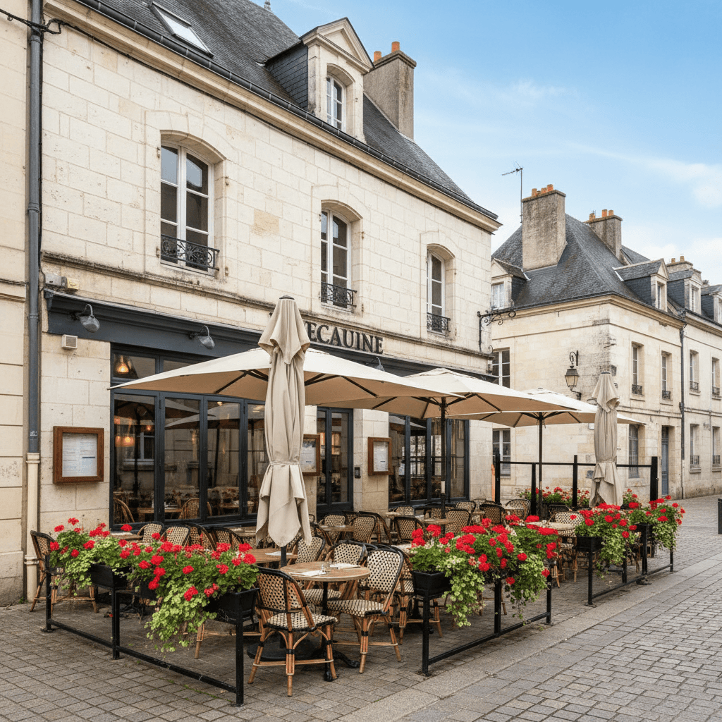 Restaurant 165m² à Blois : terrasse - extraction - Image 1