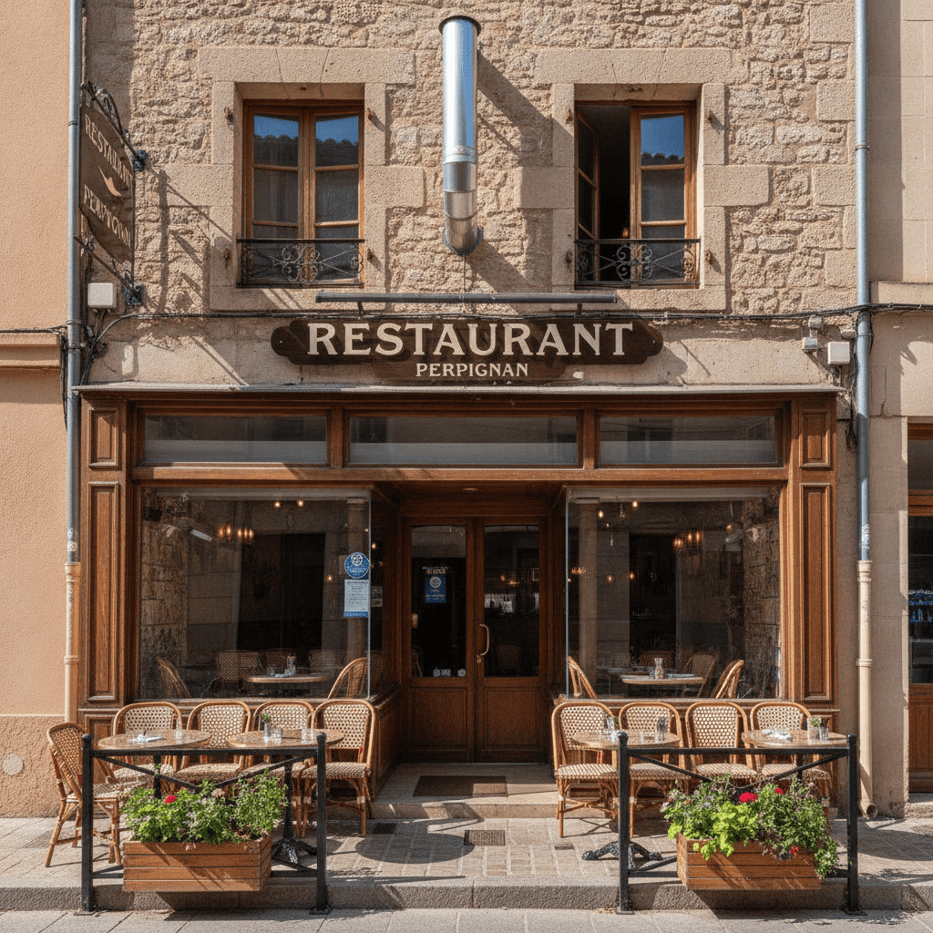 Restaurant 78m² à Perpignan : extraction - cuisine équipée
