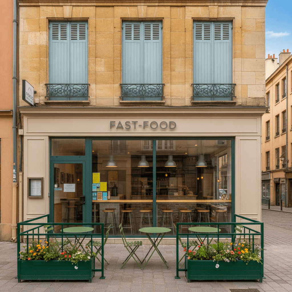 Fast-food 90m² à Lyon : terrasse - licence IV - Image 1