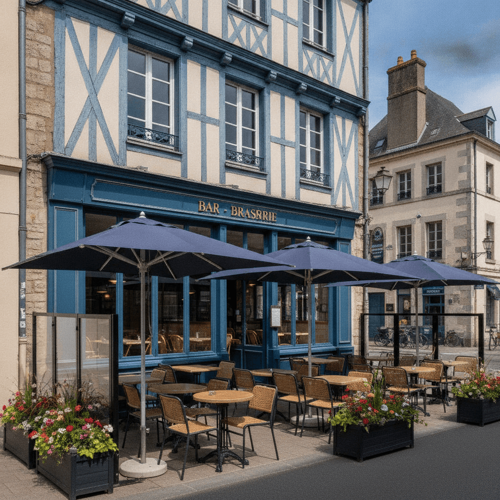 Bar-brasserie 90m² à Rouen : terrasse - licence IV - Image 1